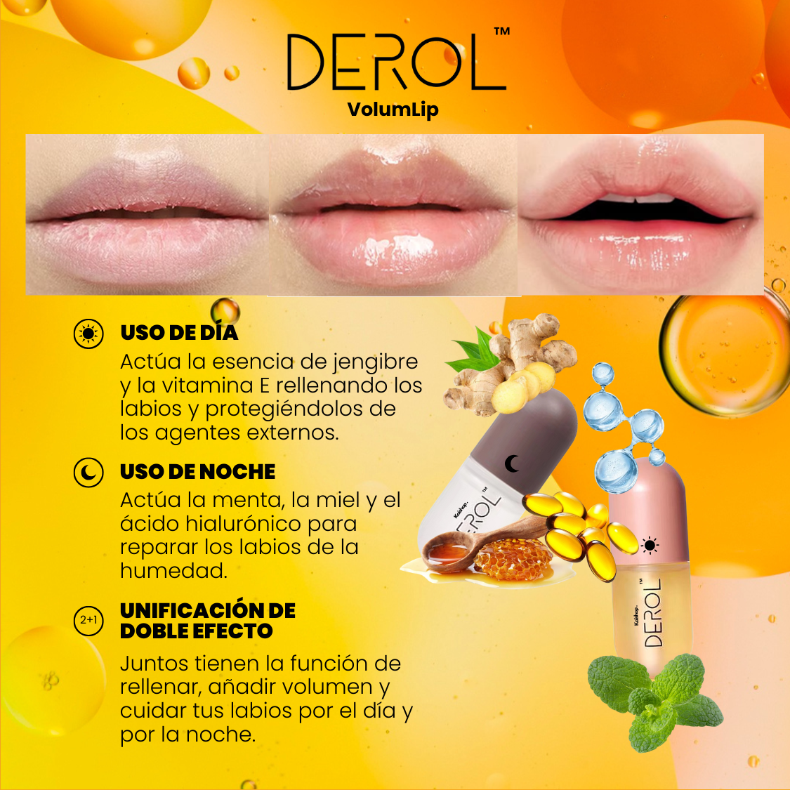 1+1 GRATIS | Voluminizador de Labios con Vitamina E - Derol™ Kit