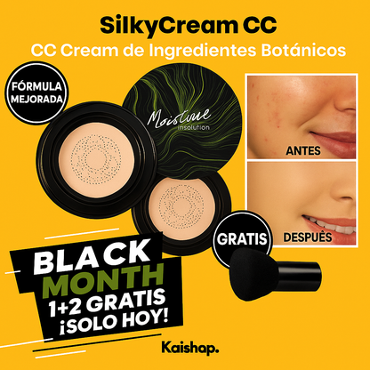 Base de maquillaje SilkyCream CC + Brocha de Regalo (1 + 2 GRATIS)