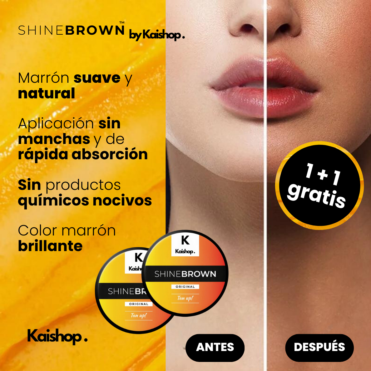 (1 + 1 GRATIS) Crema de Bronceado Intensivo de Alta Calidad SHINE BROWN™