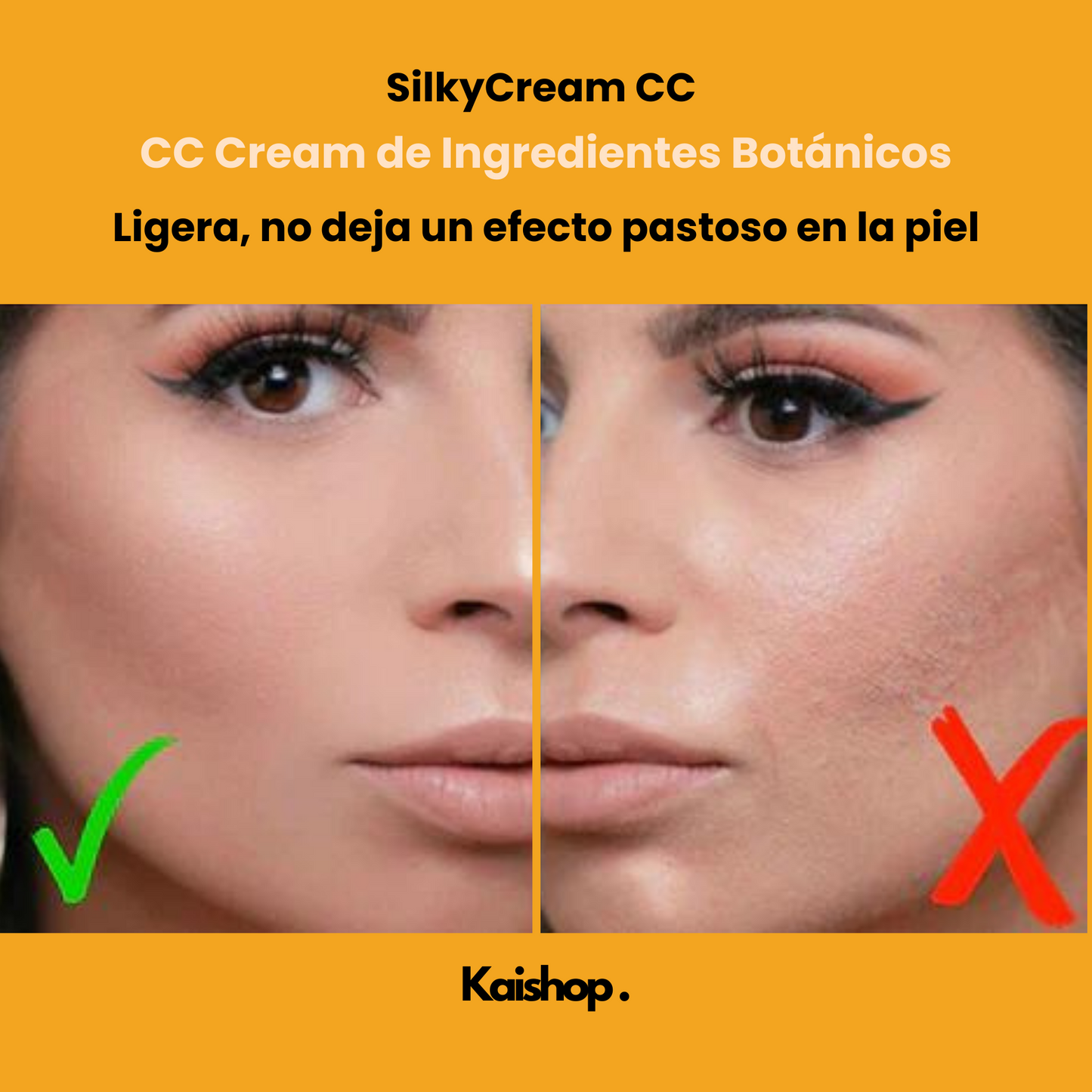 Base de maquillaje SilkyCream CC + Brocha de Regalo (1 + 2 GRATIS)