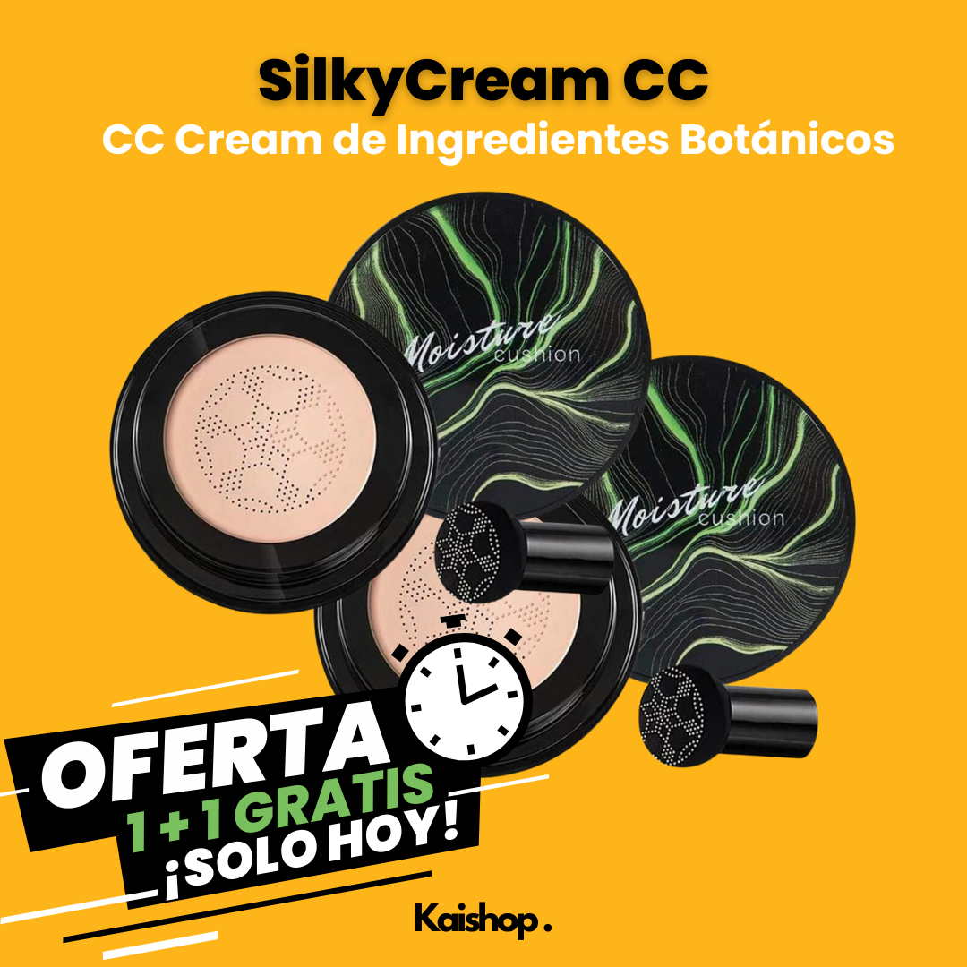 Base de maquillaje SilkyCream CC + Brocha de Regalo (1 + 1 GRATIS)