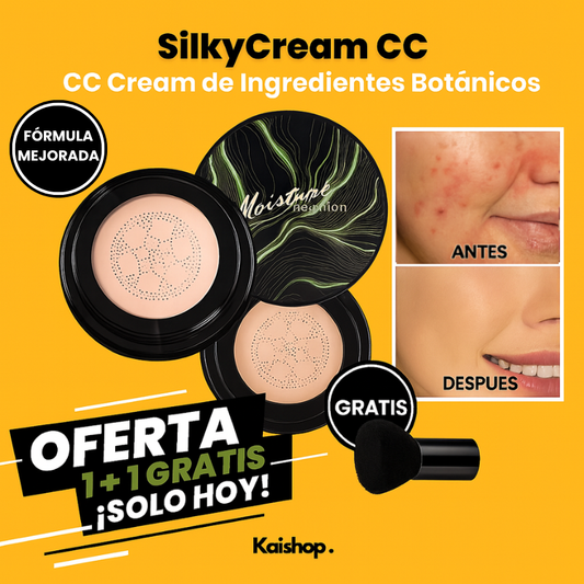 Base de maquillaje SilkyCream CC + Brocha de Regalo (1 + 1 GRATIS)