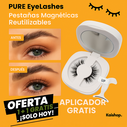 PURE EyeLashes  (1 + 1 GRATIS)- Pestañas MAGNÉTICAS REUTILIZABLES SIN PEGAMENTO