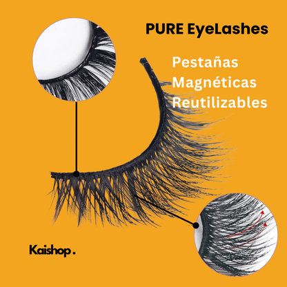 PURE EyeLashes  (1 + 1 GRATIS)- Pestañas MAGNÉTICAS REUTILIZABLES SIN PEGAMENTO
