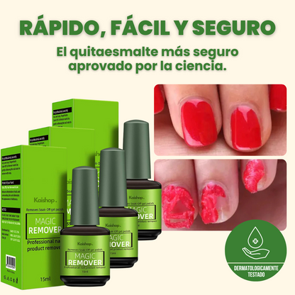 Quitaesmalte "Mágico" para uñas Permanentes y Semipermanentes | 1 + 2 GRATIS